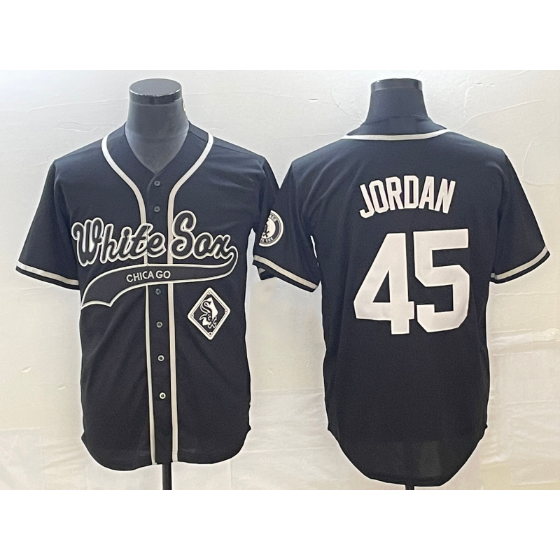 Chicago White Sox #45 Michael Jordan Black JEROMEN Cool Base Stitched Jersey