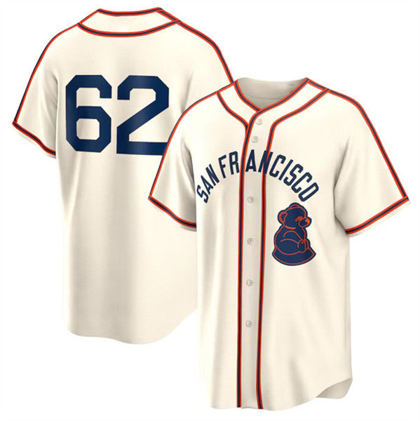 San Francisco Giants #62 Logan Webb Cream JEROMEN 2024 Rickwood Classic Stitched Jersey