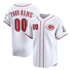 Custom Cincinnati Reds White JEROMEN Home Limited Jersey