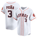 Houston Astros #3 Jeremy Pe?a White JEROMEN Home Limited Player Jersey