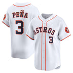 Houston Astros #3 Jeremy Pe?a White JEROMEN Home Limited Player Jersey