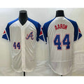 Atlanta Braves #44 Hank Aaron Number White JEROMEN 2023 City Connect Flex Base Stitched Jersey