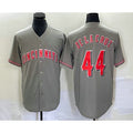Cincinnati Reds #44 Elly De La Cruz Grey JEROMEN Cool Base Stitched Jersey 2