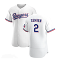 Texas Rangers #2 Marcus Semien White JEROMEN Stitched Flex Base Jersey