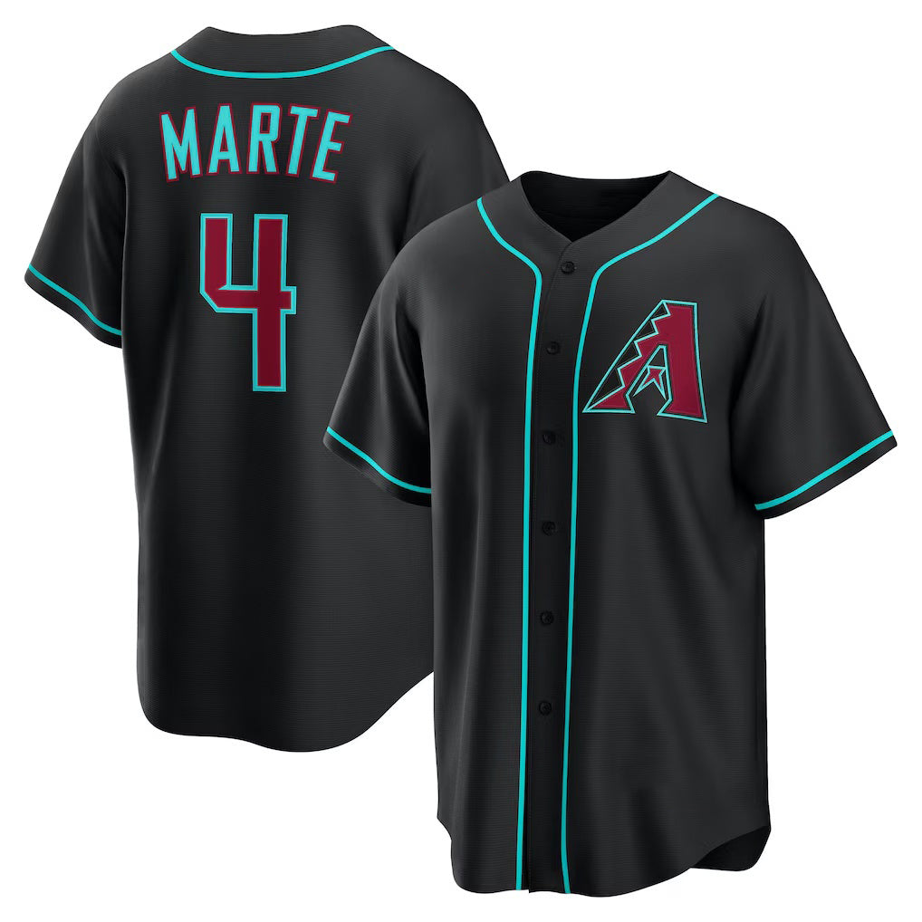Arizona Diamondbacks #4 Ketel Marte Black JEROMEN Alternate Replica Jersey