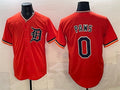 Detroit Tigers #0 Paws Orange JEROMEN Limited Stitched Jersey