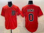 Detroit Tigers #0 Paws Orange JEROMEN Limited Stitched Jersey
