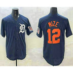 Detroit Tigers #12 Casey Mize Navy JEROMEN Alternate With Patch Cool Base Stitched Jersey