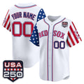 Custom Boston Red Sox America 250 Edition Vapor Premier Limited White JEROMEN Stitched Jerseys
