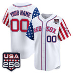 Custom Boston Red Sox America 250 Edition Vapor Premier Limited White JEROMEN Stitched Jerseys