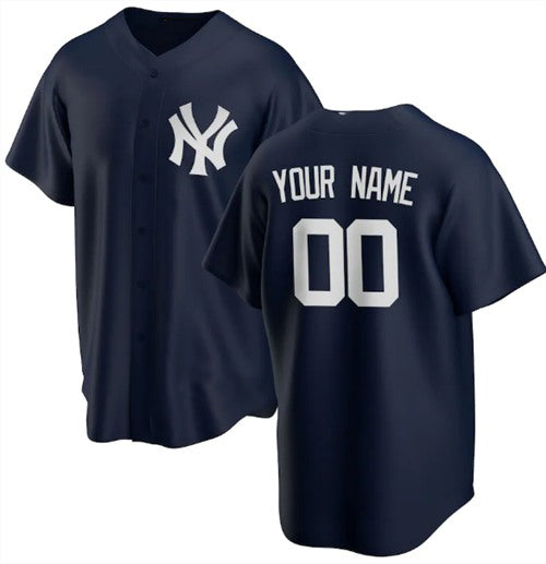 Custom New York Yankees Navy JEROMEN Stitched Jersey