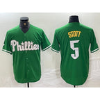 Philadelphia Phillies #5 Bryson Stott Green JEROMEN 2024 City Connect Stitched Jersey