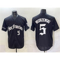 San Francisco Giants #5 Mike Yastrzemski Black JEROMEN 'Gothic Fog Edition' Vapor Premier Limited Stitched Jersey