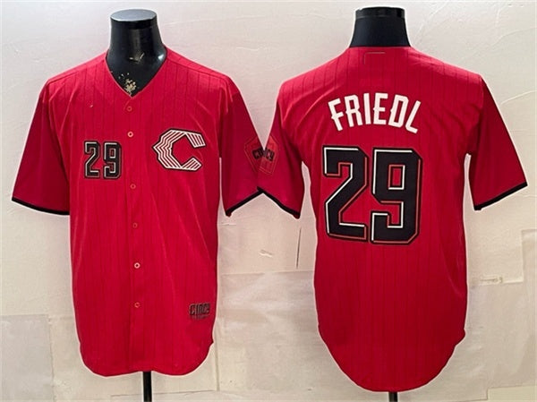 Cincinnati Reds #29 TJ Friedl Red JEROMEN 2026 City Connect Stadium Stitched Jersey