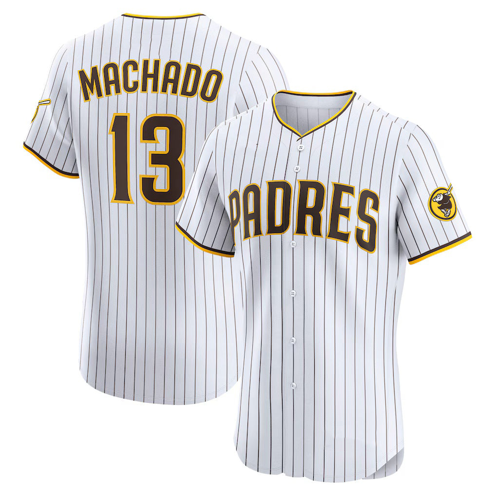 San Diego Padres #13 Manny Machado White JEROMEN Home Elite Player Jersey