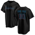 Custom Miami Marlins Black JEROMEN Alternate Replica Jersey