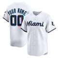 Custom Miami Marlins White JEROMEN Home Limited Jersey