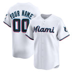 Custom Miami Marlins White JEROMEN Home Limited Jersey