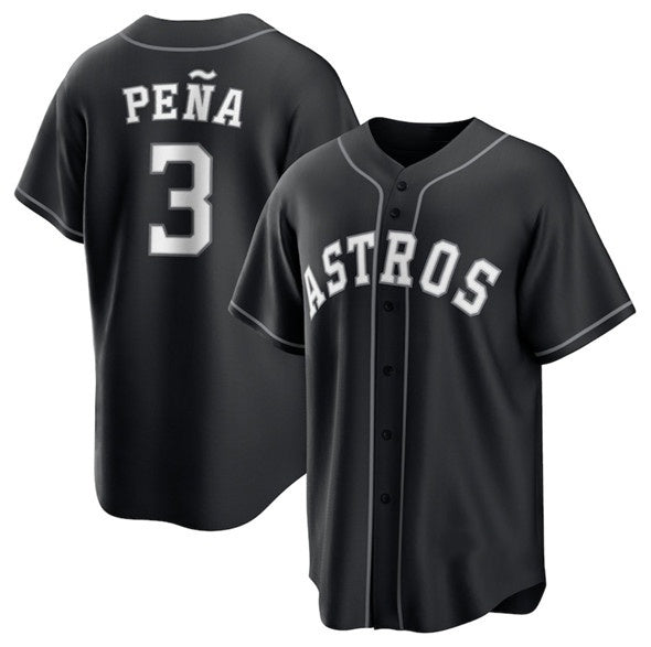 Houston Astros #3 Jeremy Pena Black JEROMEN Lights Out Limited Stitched Jersey