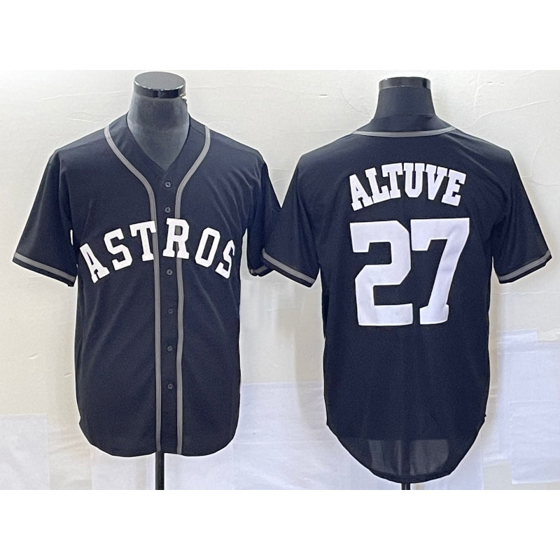 Houston Astros #27 Jose Altuve Black JEROMEN Cool Base Stitched Jersey