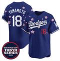 Los Angeles Dodgers #18 Yoshinobu Yamamoto Royal JEROMEN 2025 Tokyo Series Limited Stitched Jersey