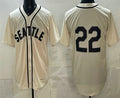 Seattle Mariners #22 Bryan Woo Cream JEROMEN Alternate Stitched Jersey