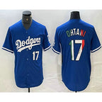 Los Angeles Dodgers #17 Shohei Ohtani Number Mexico Blue JEROMEN Cool Base Stitched Jersey 2