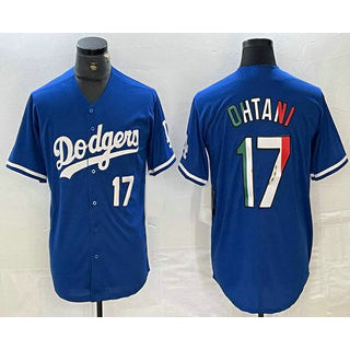 Los Angeles Dodgers #17 Shohei Ohtani Number Mexico Blue JEROMEN Cool Base Stitched Jersey 2