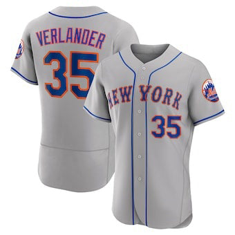 New York Mets #35 Justin Verlander Gray JEROMEN Flex Base Stitched Jersey