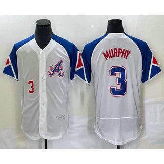 Atlanta Braves #3 Dale Murphy Number White JEROMEN 2023 City Connect Flex Base Stitched Jersey 2