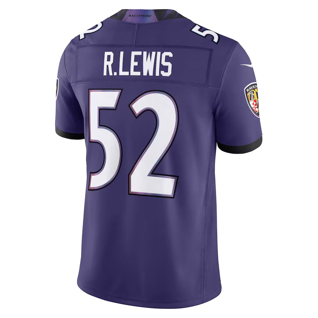 B.Ravens #52 Ray Lewis Purple JEROMEN Vapor F.U.S.E. Stitched Retired Limited Jersey