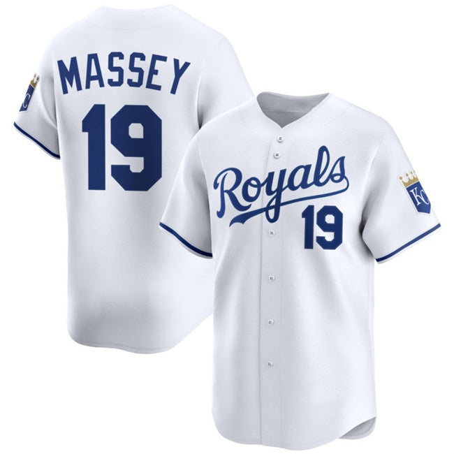 Kansas City Royals #19 Michael Massey White JEROMEN 2024 Home Limited Stitched Jersey