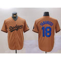Los Angeles Dodgers #18 Yoshinobu Yamamoto Olive JEROMEN Cool Base Limited Stitched Jersey