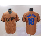 Los Angeles Dodgers #18 Yoshinobu Yamamoto Olive JEROMEN Cool Base Limited Stitched Jersey