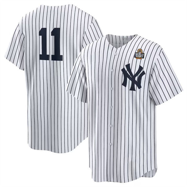 New York Yankees #11 Anthony Volpe White JEROMEN 2024 World Series Cool Base Stitched Jersey