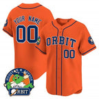 Custom Houston Astros Orbit Patch Vapor Premier Limited Jersey ¨C Orange JEROMEN