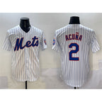 New York Mets #2 Luisangel Acuna White JEROMEN Cool Base Stitched Jersey