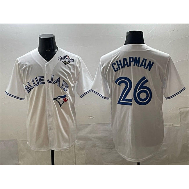 Toronto Blue Jays #26 Matt Chapman White JEROMEN 2025 World Series Home Cool Base Stitched Jersey