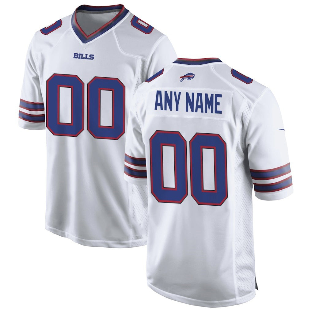 Custom B.Bills White JEROMEN Game Jersey