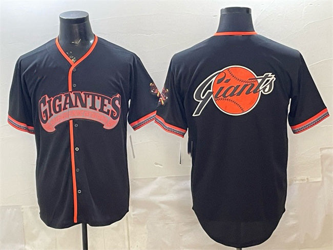 San Francisco Giants Team Big Logo Black JEROMEN 2026 Alternate Stadium Stitched Jersey