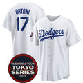Los Angeles Dodgers #17 Shohei Ohtani White JEROMEN 2025 World Tour Tokyo Series Home Stitched Jersey