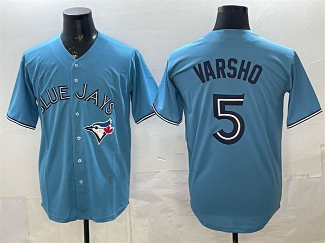 Toronto Blue Jays #5 Daulton Varsho Light Blue JEROMEN 2025 Cool Base Stitched Jersey