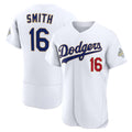 Los Angeles Dodgers #16 Will Smith White JEROMEN 2026 Gold Collection Authentic Jersey