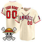 Custom Los Angeles Angels x One Piece Cream JEROMEN Vapor Premier Limited Jersey - Stitched