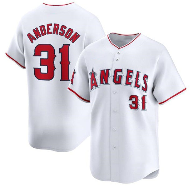 Los Angeles Angels #31 Tyler Anderson White JEROMEN Home Limited Stitched Jersey