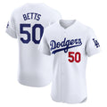 Los Angeles Dodgers #50 Mookie Betts White JEROMEN Home Elite Jersey