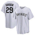 Colorado Rockies #29 Tanner Gordon White JEROMEN Home Replica Jersey
