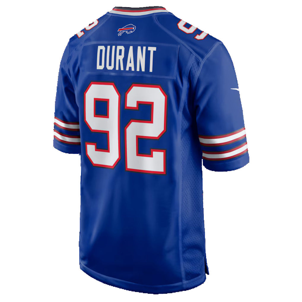 B.Bills #92 Zane Durant Royal JEROMEN Team Game Jersey