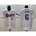 Texas Rangers #6 Josh Jung Number White JEROMEN 2023 World Series Champions Cool Base Jerseys