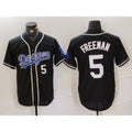 Los Angeles Dodgers #5 Freddie Freeman Number Black JEROMEN Cool Base With Patch Stitched Jerseys